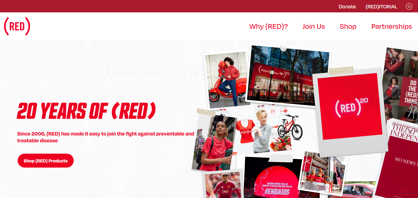 (RED) website homepage — WordPress Nonprofit & Advocacy